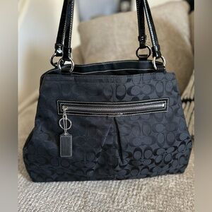 Like new Coach Black Signature Tote Bag F19291